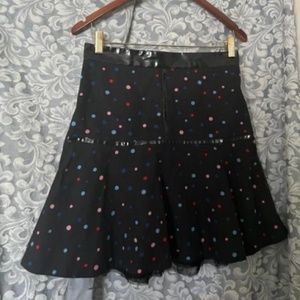 Marc Jacobs Skirt, Size 6, Black/Blue/Pink Polka Dots